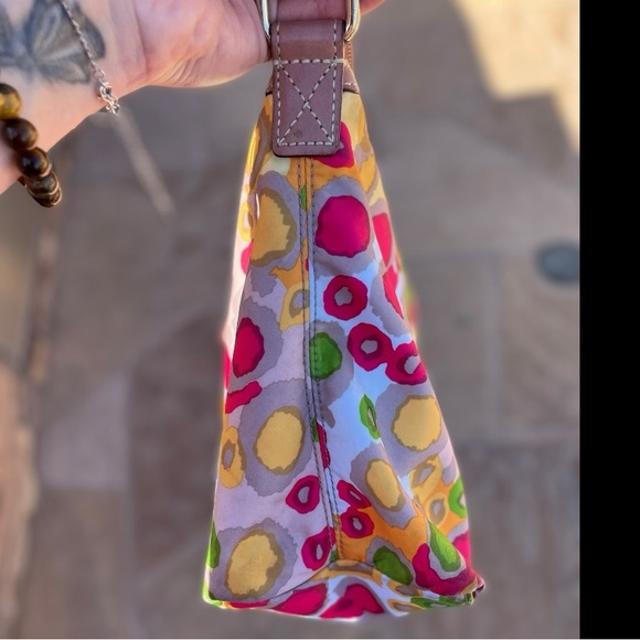 *VINTAGE* KATE SPADE Multicolor Abstract Polka Dot Hobo Purse Bag - Picture 6 of 15